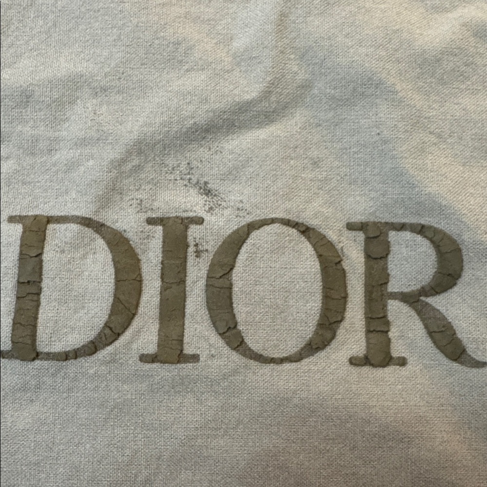 Dior Light Gray Drawstring Dust Pouch - Picture 4 of 4